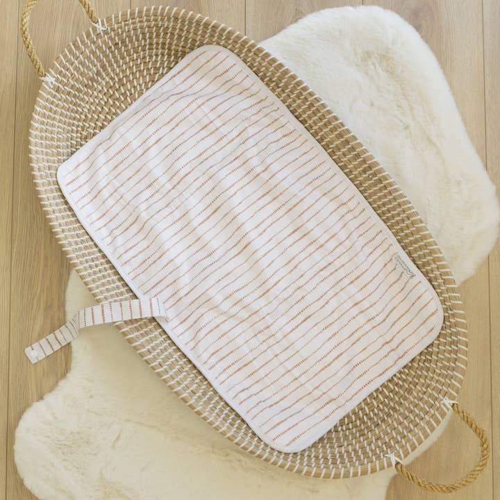 Baby Travel Changing Mats - Dune White with Tan for wholesale by Modern Cloth Nappies