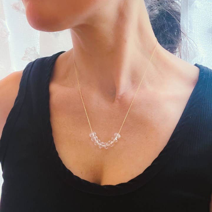 Cristais Flutuantes, Colar “Carrie” por atacado de Sela+Sage