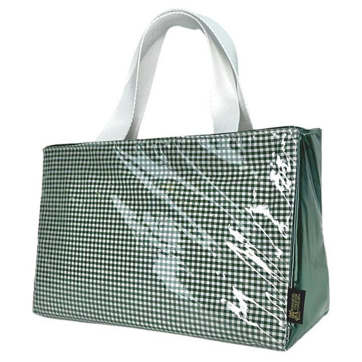 Sac isotherme S, "Vichy" vert pour la vente par Emmanuel Création