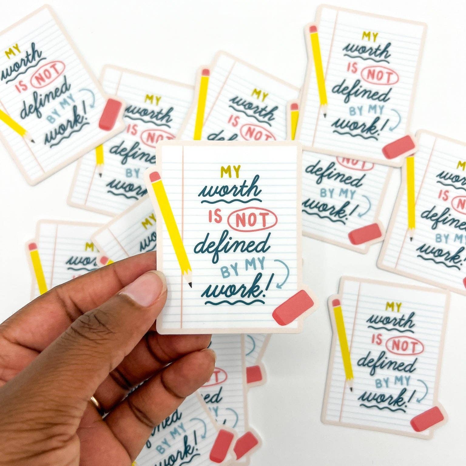 Oh Happy Dani - Wholesale Sticker - My Worth is Not my Work Sticker2