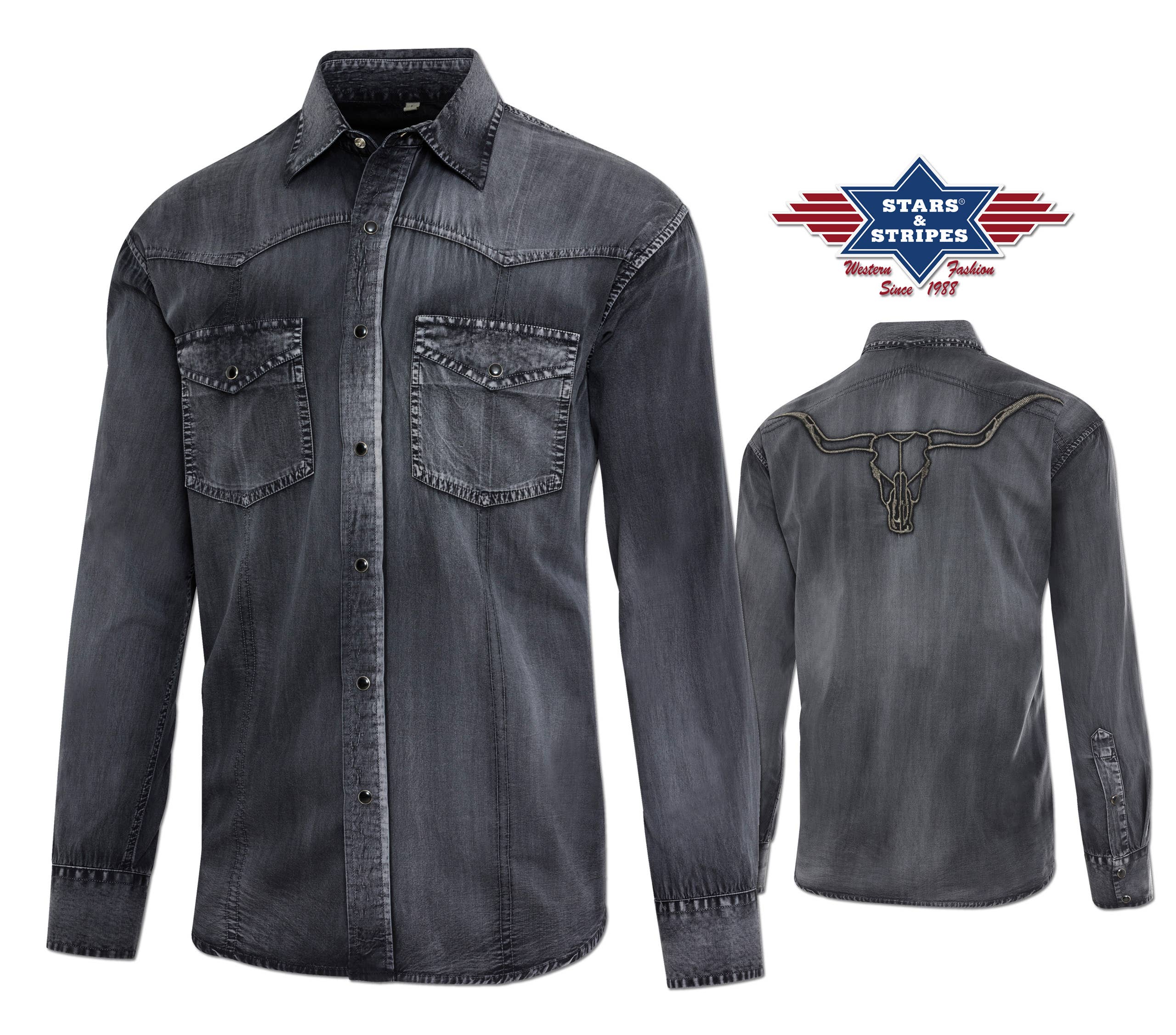 Stars & Stripes® – wholesale Buttoned-down shirt – Men's – Western shirt - Enzo2