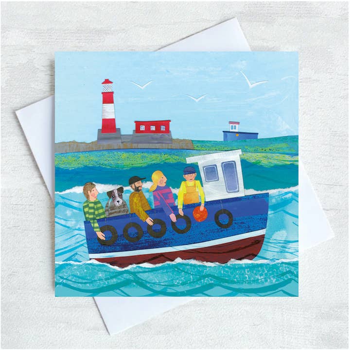 De Boottocht Leuke Kustgroet Kaart voor wholesale door Joanne Wishart