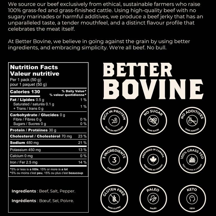 Better Bovine - Wholesale Jerky - 100% Grassfed Beef Jerky3