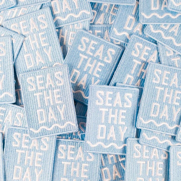 Field Trip Threads - Wholesale Patch - Seas The Day Embroidered Iron-On Patch Beach Nautical Coast4