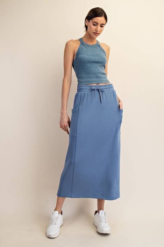 Sunday Morning – wholesale Kjol - Dam – S327037- AVSLAPPAD PASSFORM MODAL SCUBA LÅNG KJOL9