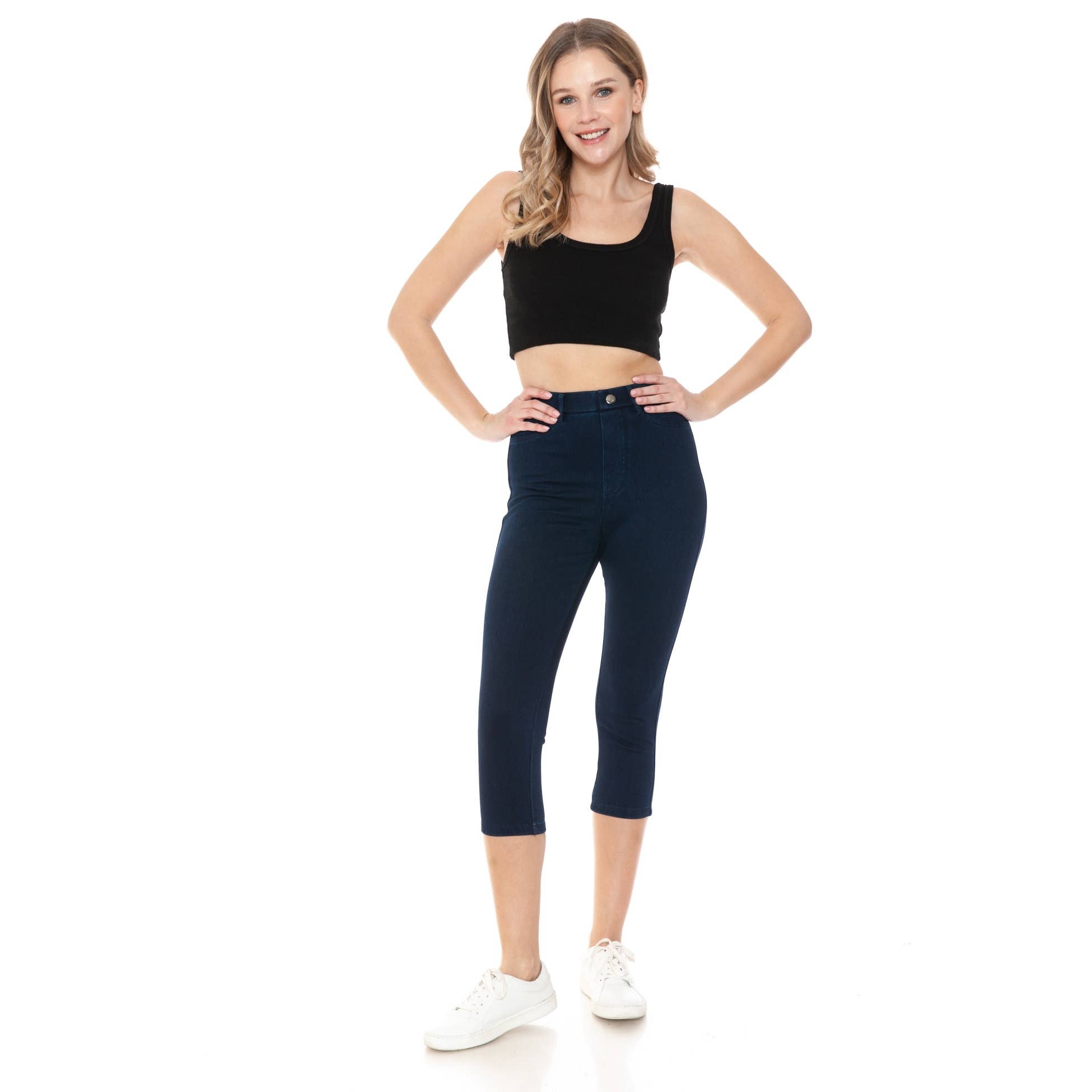 Leggings Depot - Vendita all'ingrosso Pantaloni sportivi/da jogging - Donna - Jeggings corti con tasche posteriori (21 pollici con cucitura interna)6