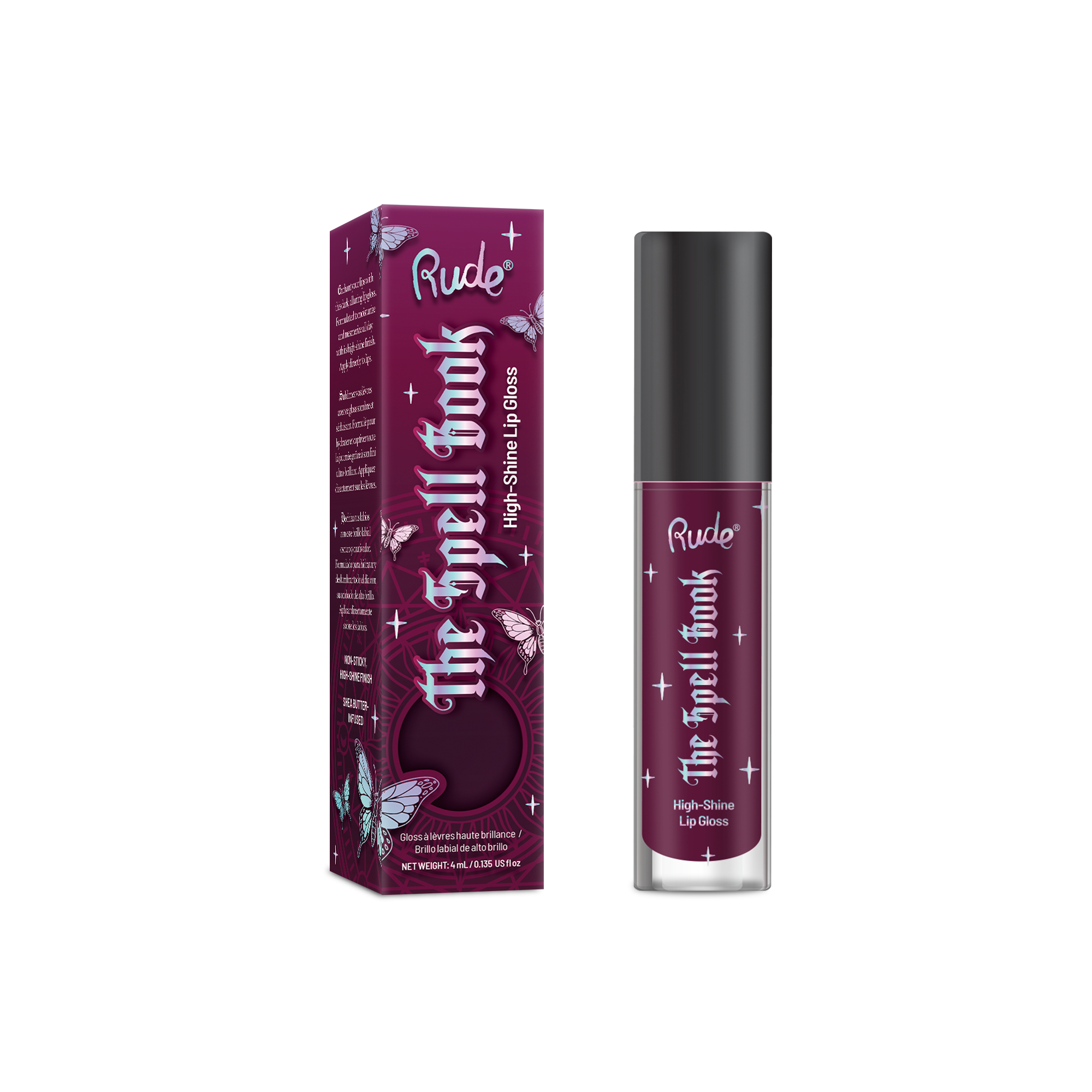 Rude Cosmetics - Wholesale Lip Gloss - The Spell Book High-Shine Lip Gloss2