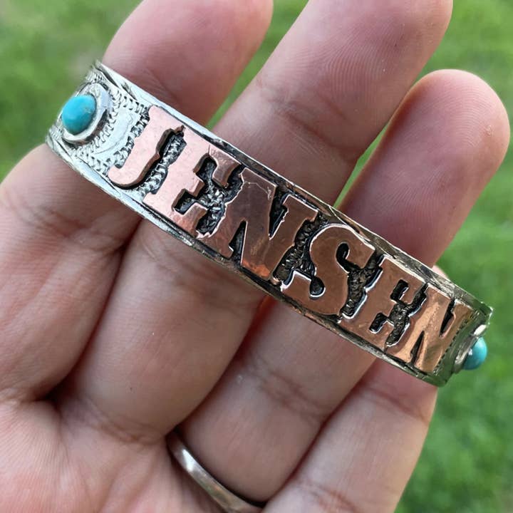 Name Western Cuff Bracelet for wholesale by The Turquoise Possum