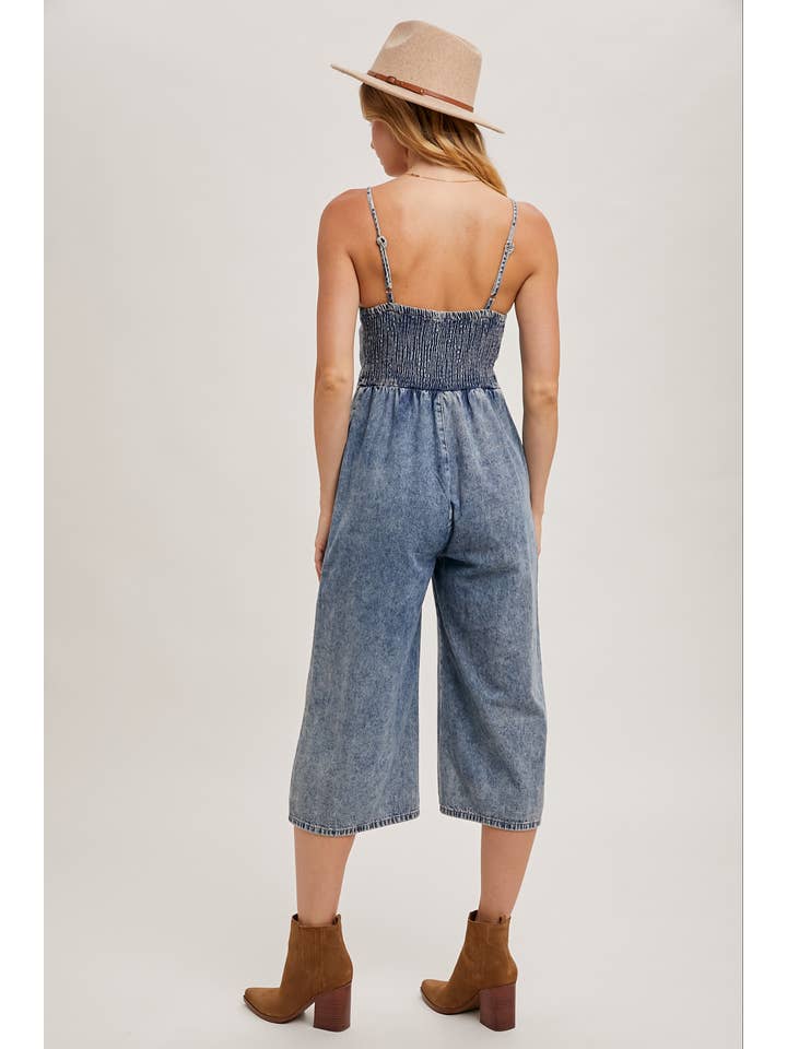 Bluivy - Vente Combinaison – femme - COMBINAISON EN JEAN DÉLAVÉ À L'ACIDE4