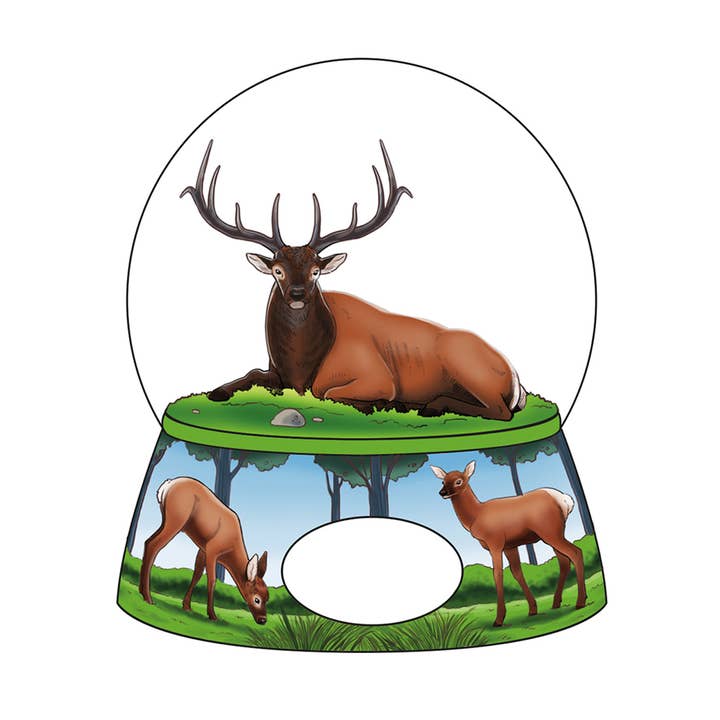 Elk 45mm Snow Globe {Customization Required} for wholesale by Animals Forever, Inc