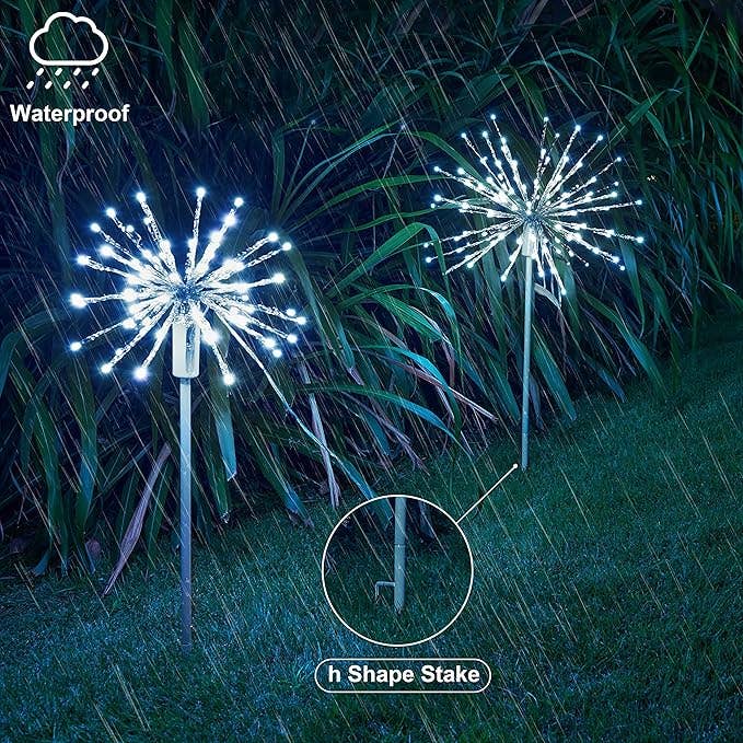 LIGHTSHARE - Wholesale Outdoor/Lawn Light - Starburst Light Lighted Ball LED Firework Lights White Twink10