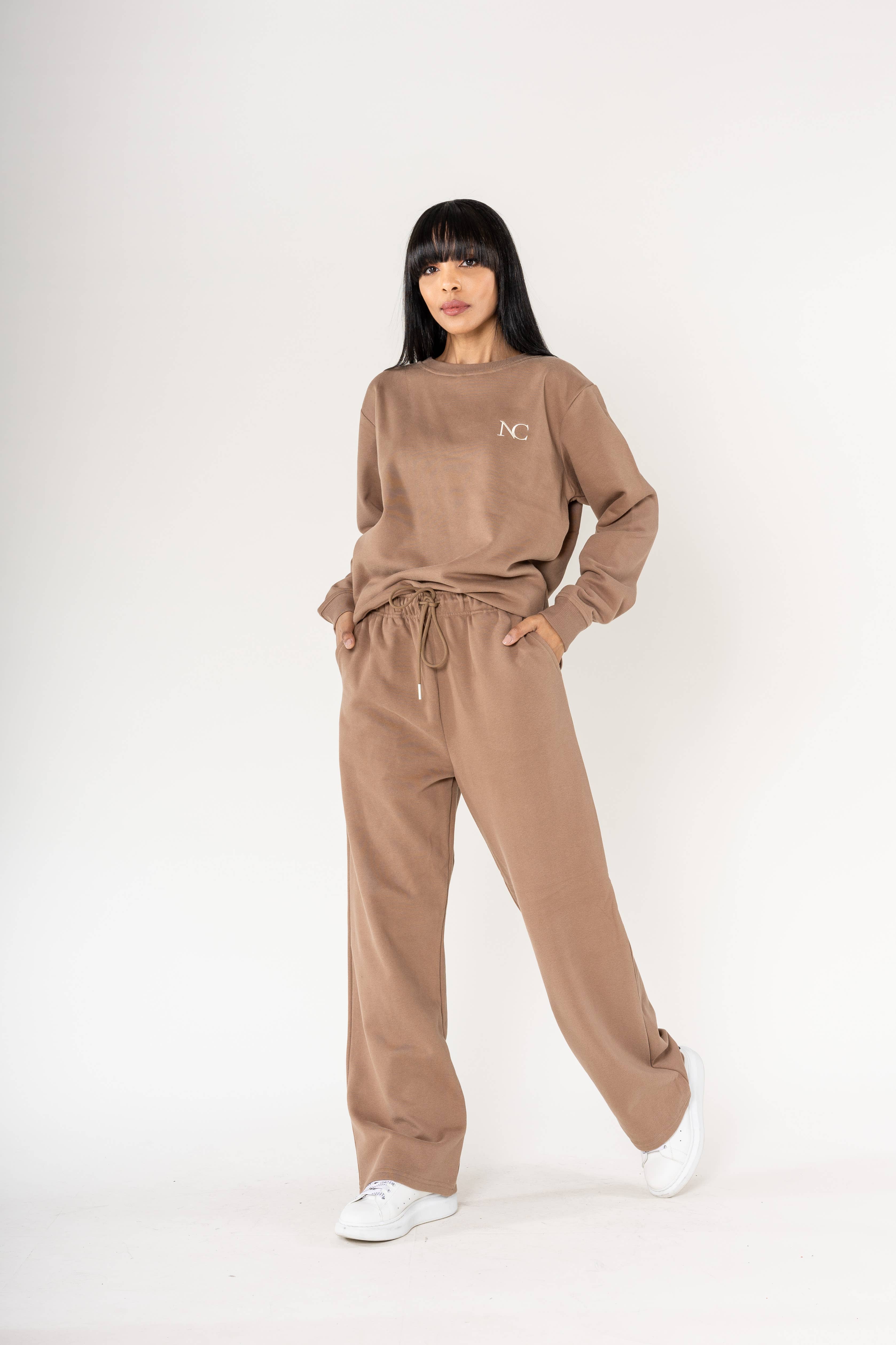 Nina Carter - Wholesale Lounge Sweatpants/Joggers - Women's - F023 loungewear sport flared fleece joggers2