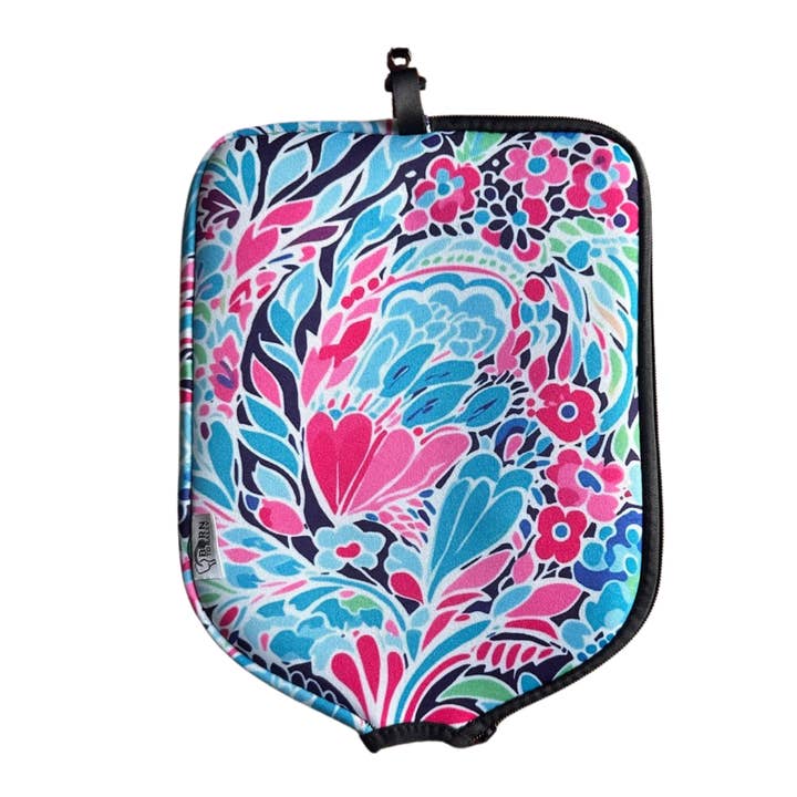 Funda para paletas de Pickleball con estampado floral rosa, funda para palas de Pickleball para venta al por mayor de Born to Rally