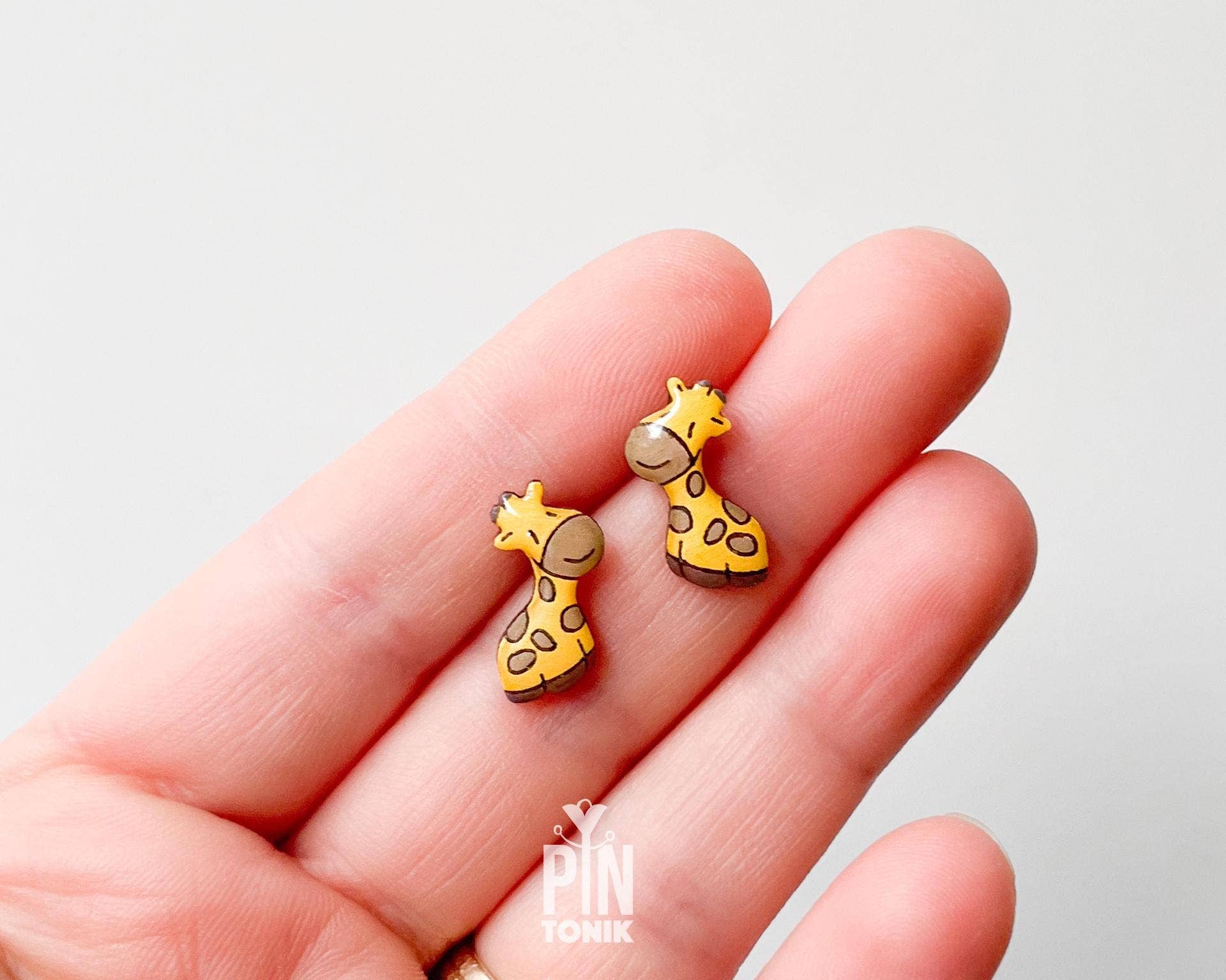 PinTonik - Wholesale Stud/Post Earrings - Giraffe Animal Ear Studs for Costumes and Cosplay6