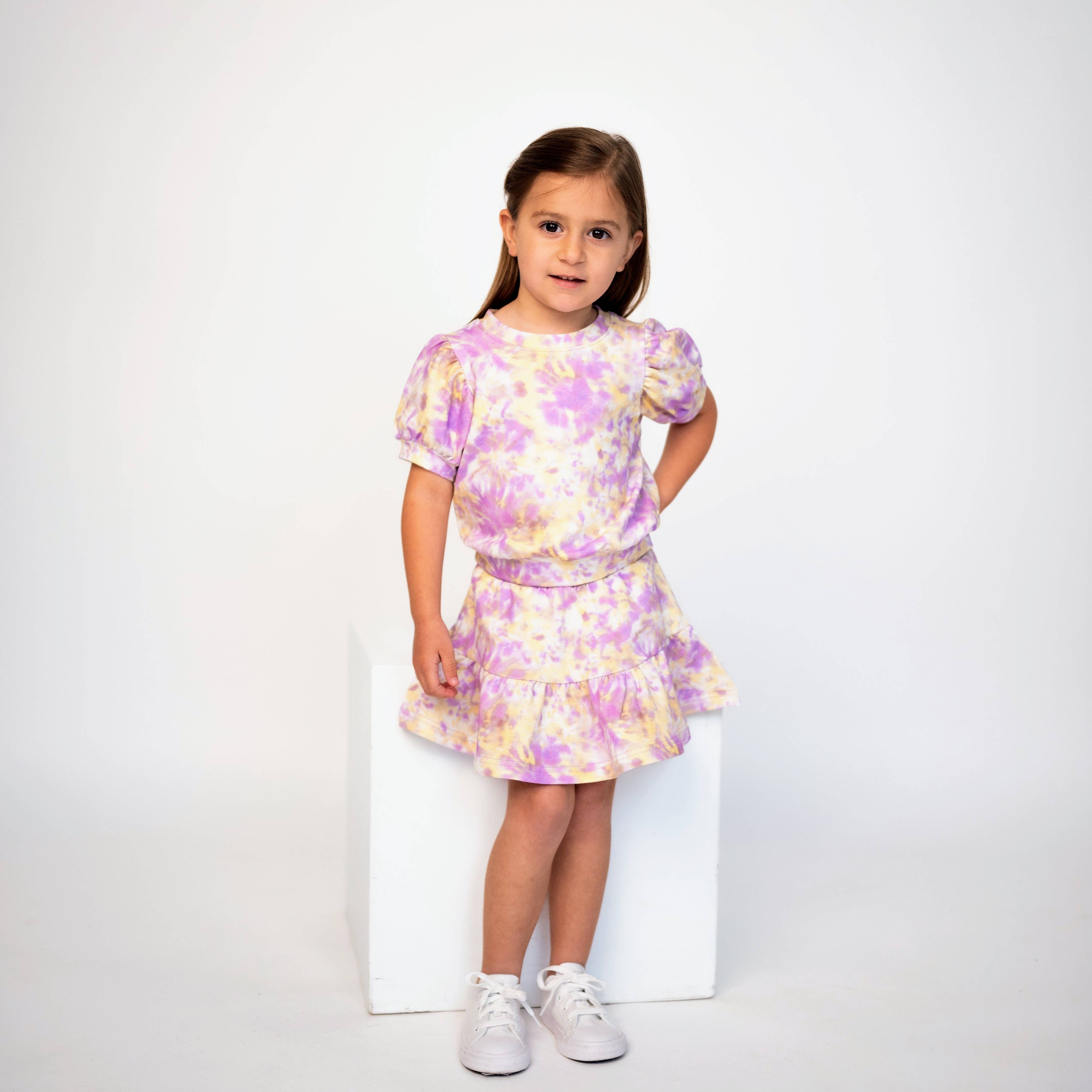 ntrl co. - Vente Ensemble haut et jupe – enfant - Ensemble Jupe Tourbillon de Carnaval | Mardi Gras | Coton Bio1