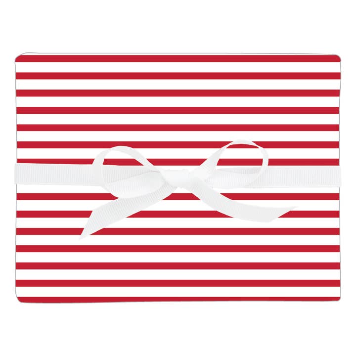 Gift Wrap Single Sheets, Red Stripe for wholesale by Sugar Paper
