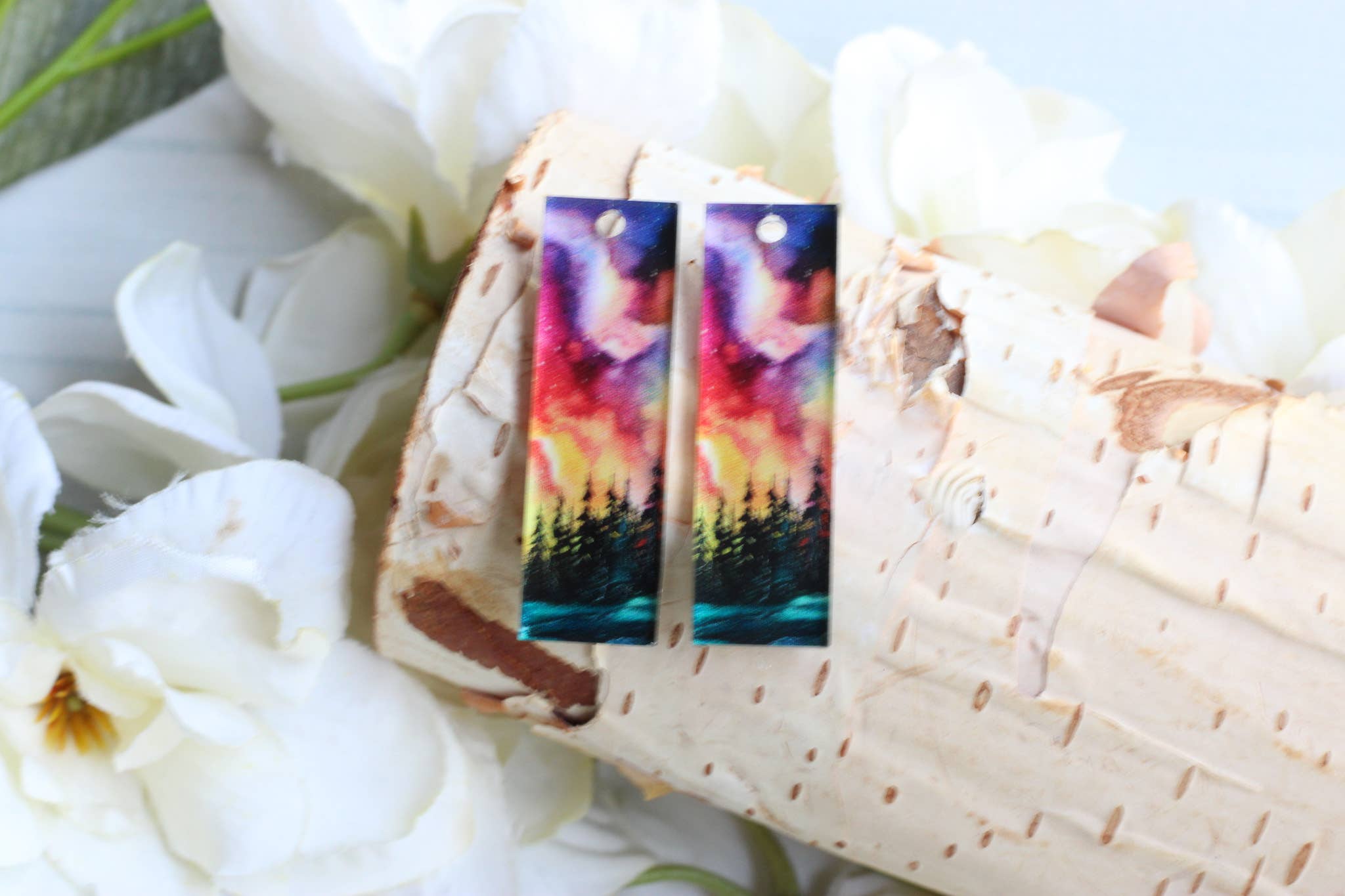 Nine Mile Creative - Wholesale Dangle Earrings - Western Skies Bar Dangle Earrings Forest1