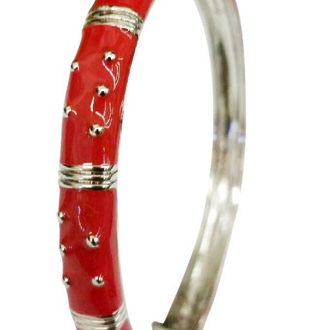 Bracelet Hinged Enamel Bangle 501B41902 for wholesale by Zirconmania Wholesale Fashion Jewelry