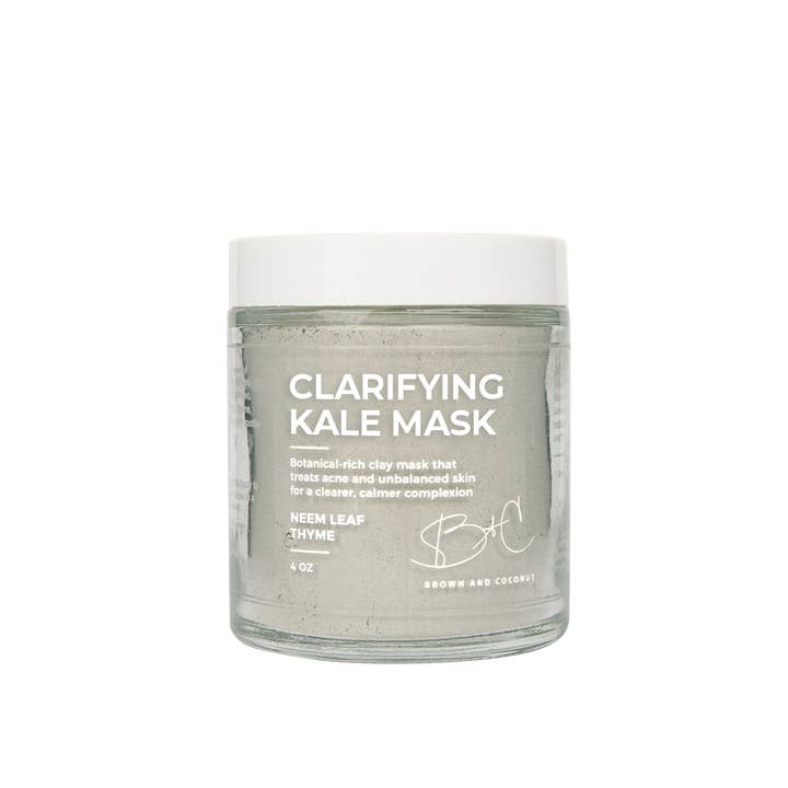 Brown and Coconut - Wholesale Skincare Face Mask - Clarifying Kale Mask