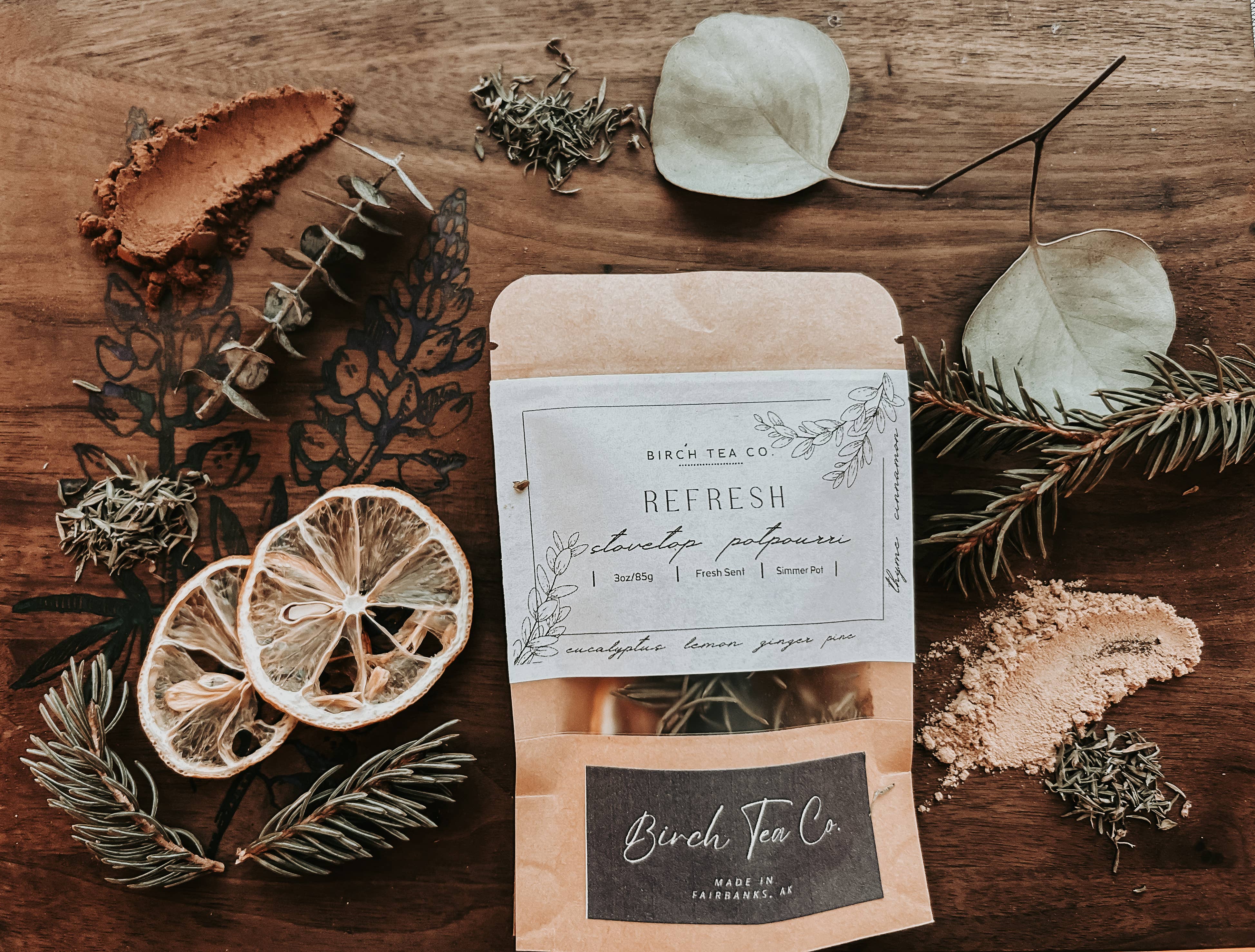 Birch Tea Co. - Wholesale Potpourri - Refresh Potpourri Stovetop Kit nostalgic home fragrance10