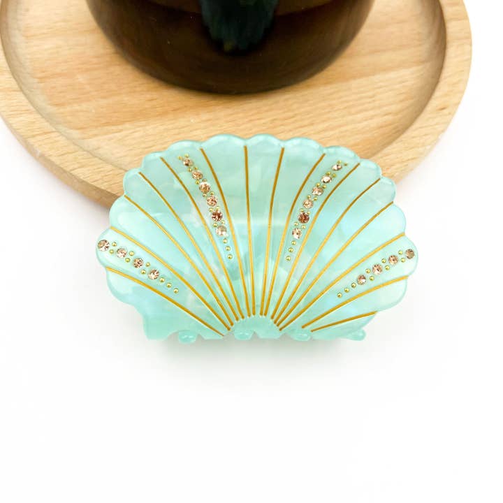 TheDivaSoap - Wholesale Hair Clip - Women's - Crystal Shell Claw Clip, Ocean Creatures Hair Clip