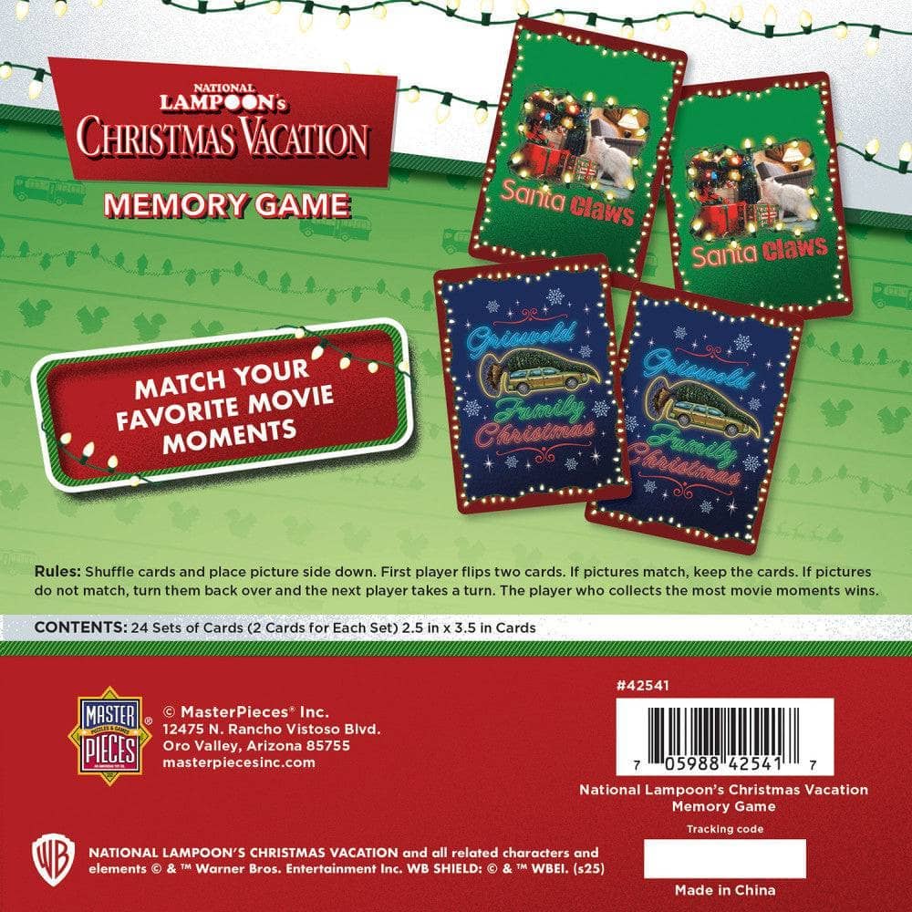Masterpieces Puzzles - Wholesale Card Game - National Lampoon's Christmas Vacation Memory Game2