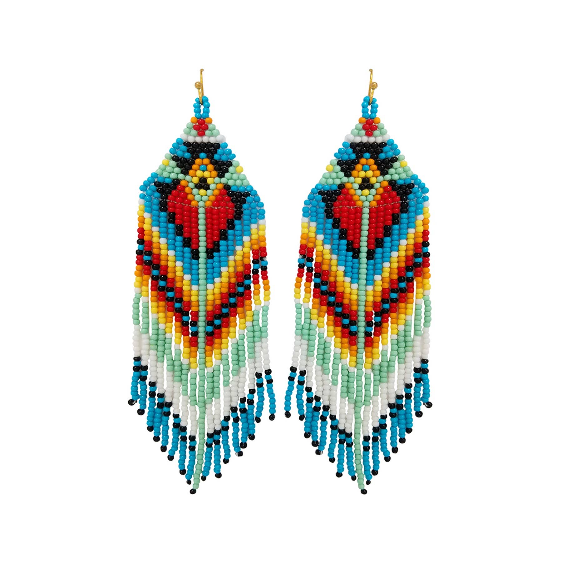 MYS Wholesale Inc - Wholesale Tassel Earrings - Western Style Aztec Seed Bead Fringe Drop Earrings2