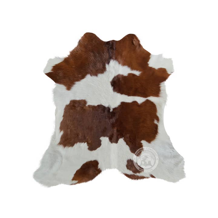 Brown and White Calfskin for wholesale by Sunshine Cowhides