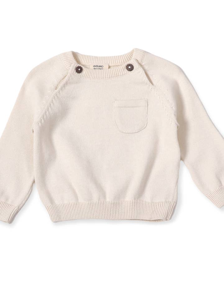 Viverano Organics - Vendita all'ingrosso Maglione tricot - Neonati - Pullover da neonato in maglia raglan Milan (cotone biologico)2