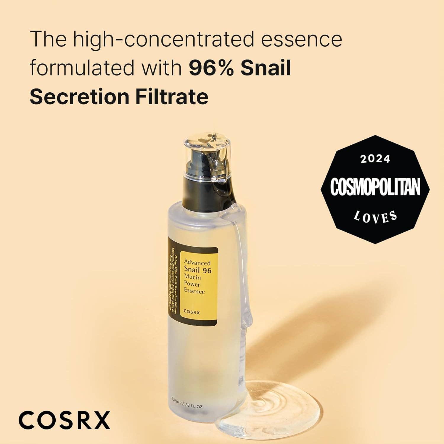 MEHIAZ – wholesale Facial serum/concentrate – COSRX Snail Mucin 96% Repairing Essence, 3.38 fl. oz2