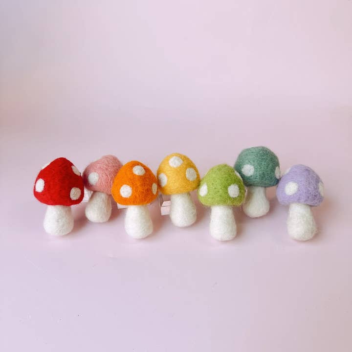 Golden Hour Designs - Wholesale Car Decorative Charm - Women's - Felt Mushroom Car Vent Clip - Diffuser, Cottagecore, Whimsy3