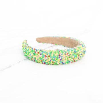 Golden Thread - Wholesale Fashion Headband - Women's - Green Sprinkle Headband2