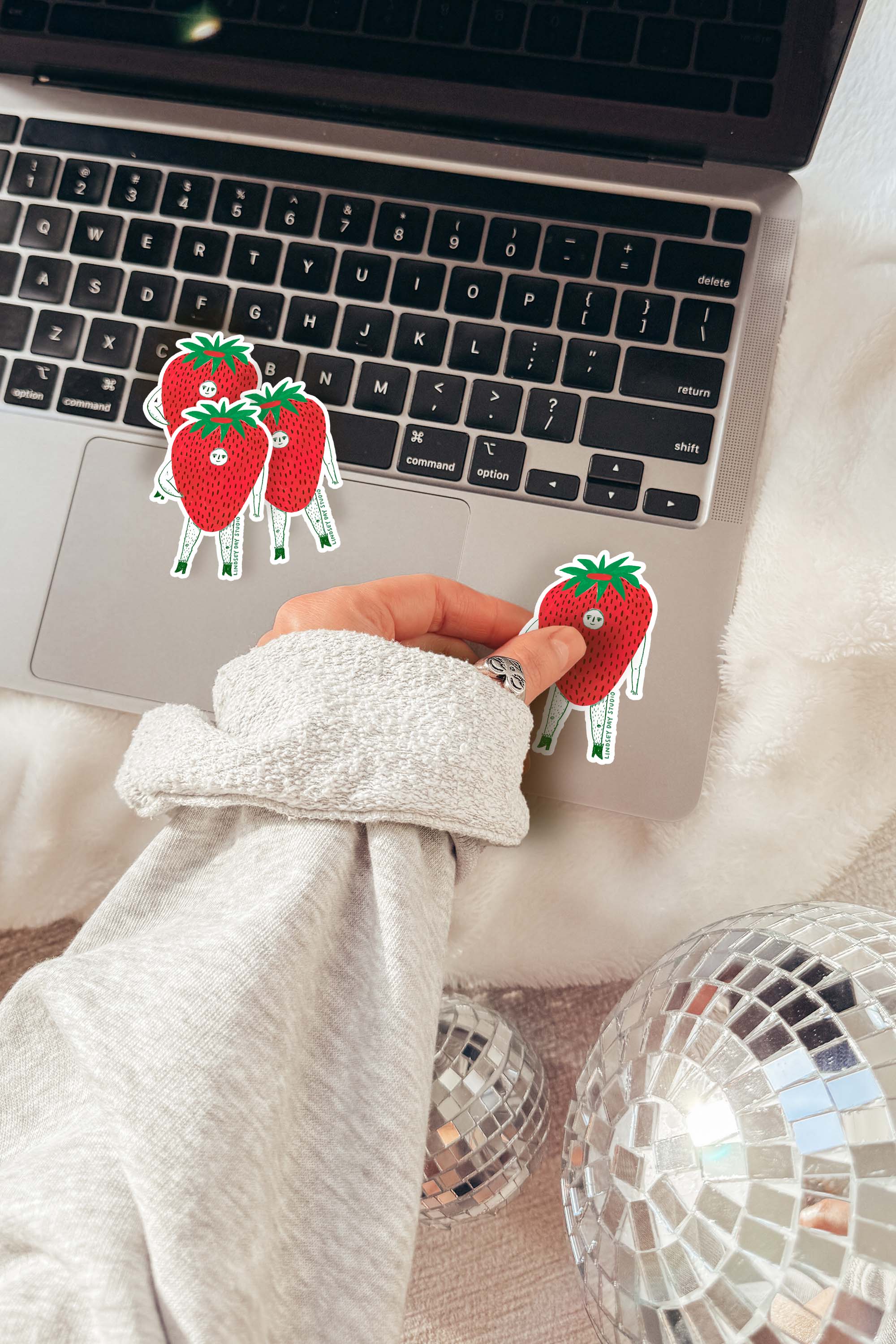 Lindsey Day Studio - Wholesale Sticker - Mr. Strawberry Sticker, Food Sticker, Funny Sticker5