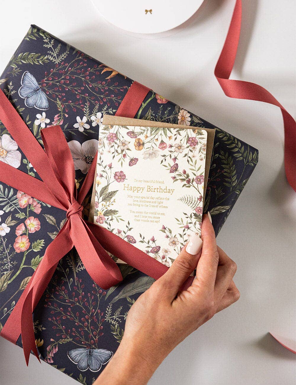 Bespoke Letterpress – Großhandel Geschenkpapier in Bögen – Kakadu / Dämmerung in Blüte 6er-Pack Geschenkpapierbögen7