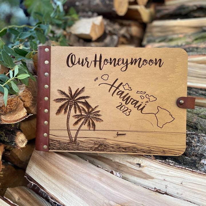 Cherish Deal - Vendita all'ingrosso Album fotografici - Il nostro album fotografico della luna di miele alle Hawaii in pelle Il nostro libro delle avventure1