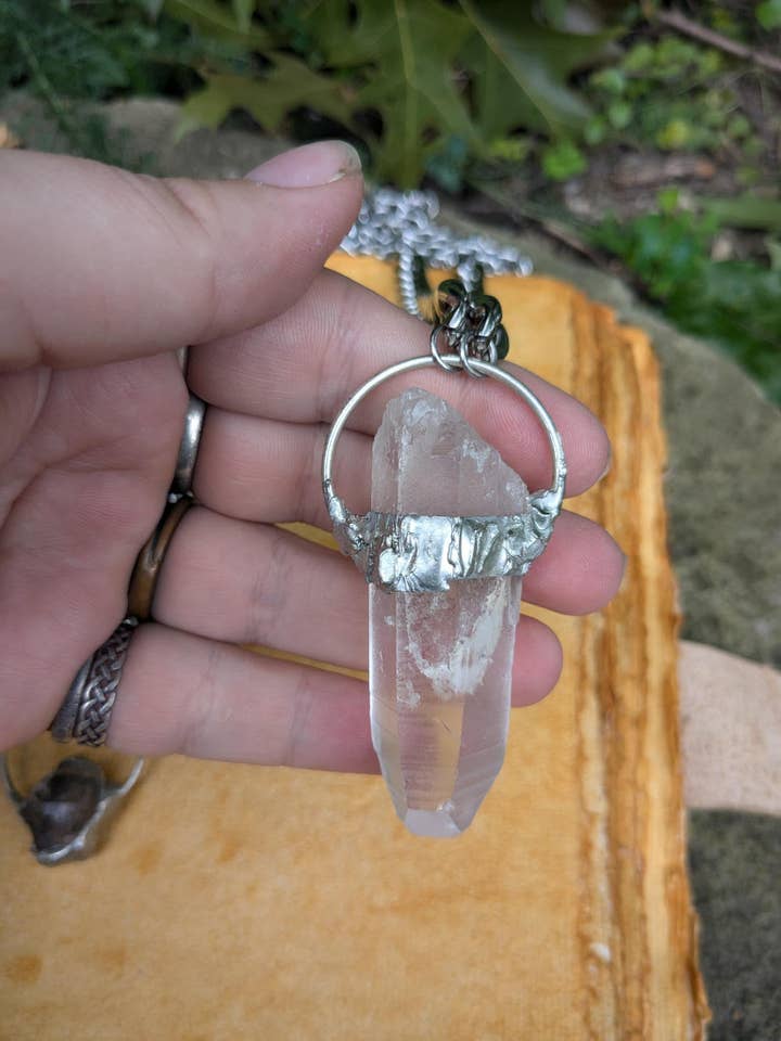 Lemurian Quartz Warrior Necklace – Ancient Wisdom & Power for wholesale by Midnight Raven Studios