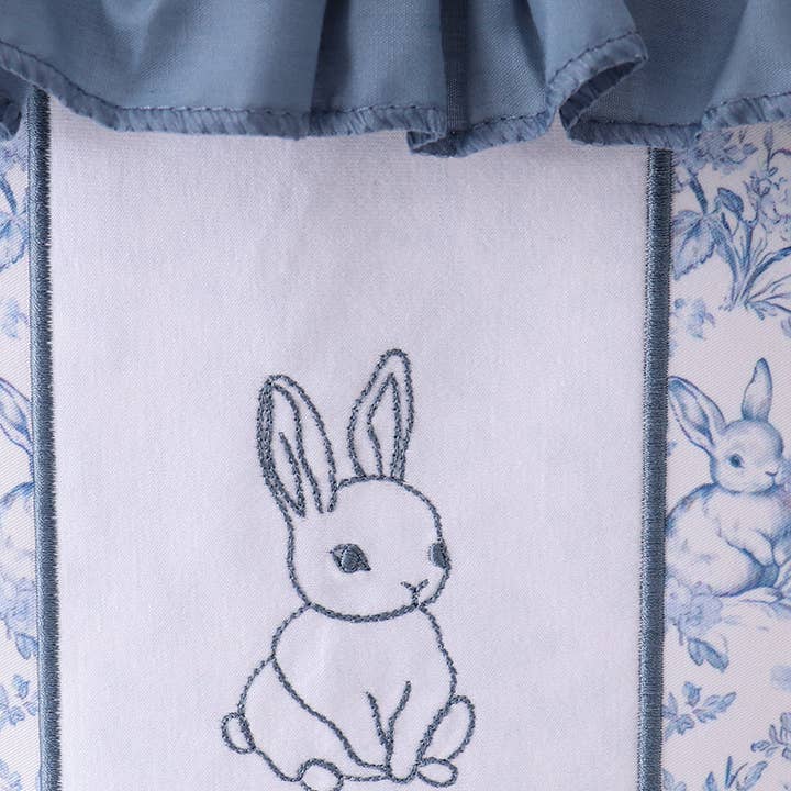 Aspen Rain Boutique - Wholesale Basket - Kids & Baby - Blue bunny floral ruffle basket1