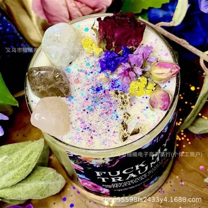 WoodWristCo - Wholesale Jar/Filled Candle - 2024 New Fuck My Trauma Candle Relieve Anxiety