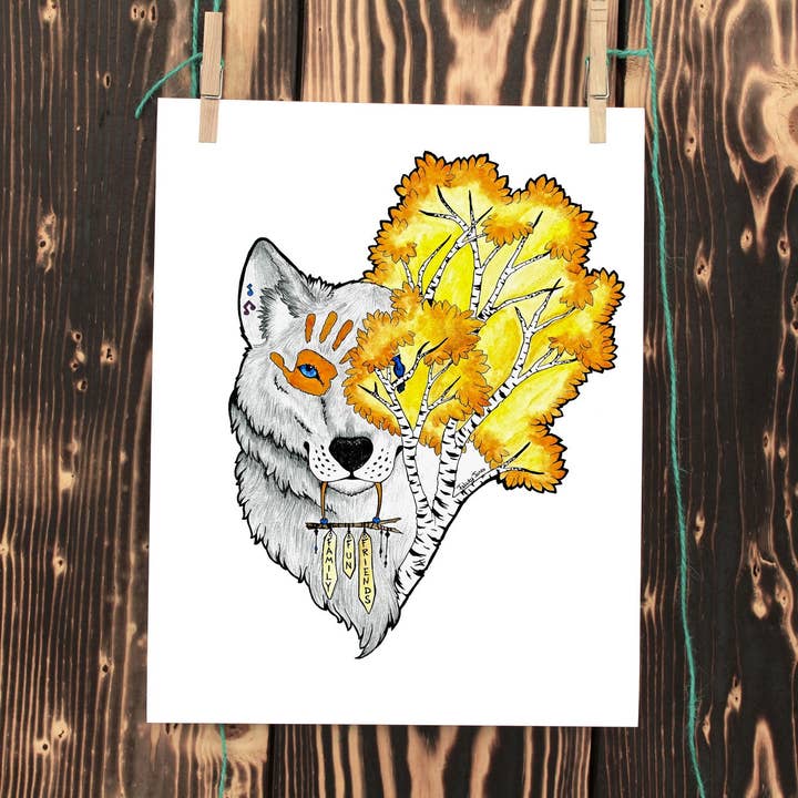 Aspen Wolf - Konsttryck för wholesale av FJ Creations