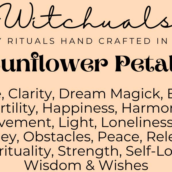 Witchuals - Rituals & Spellwork Apothecary – wholesale Meditation supplies – Sunflower Petals