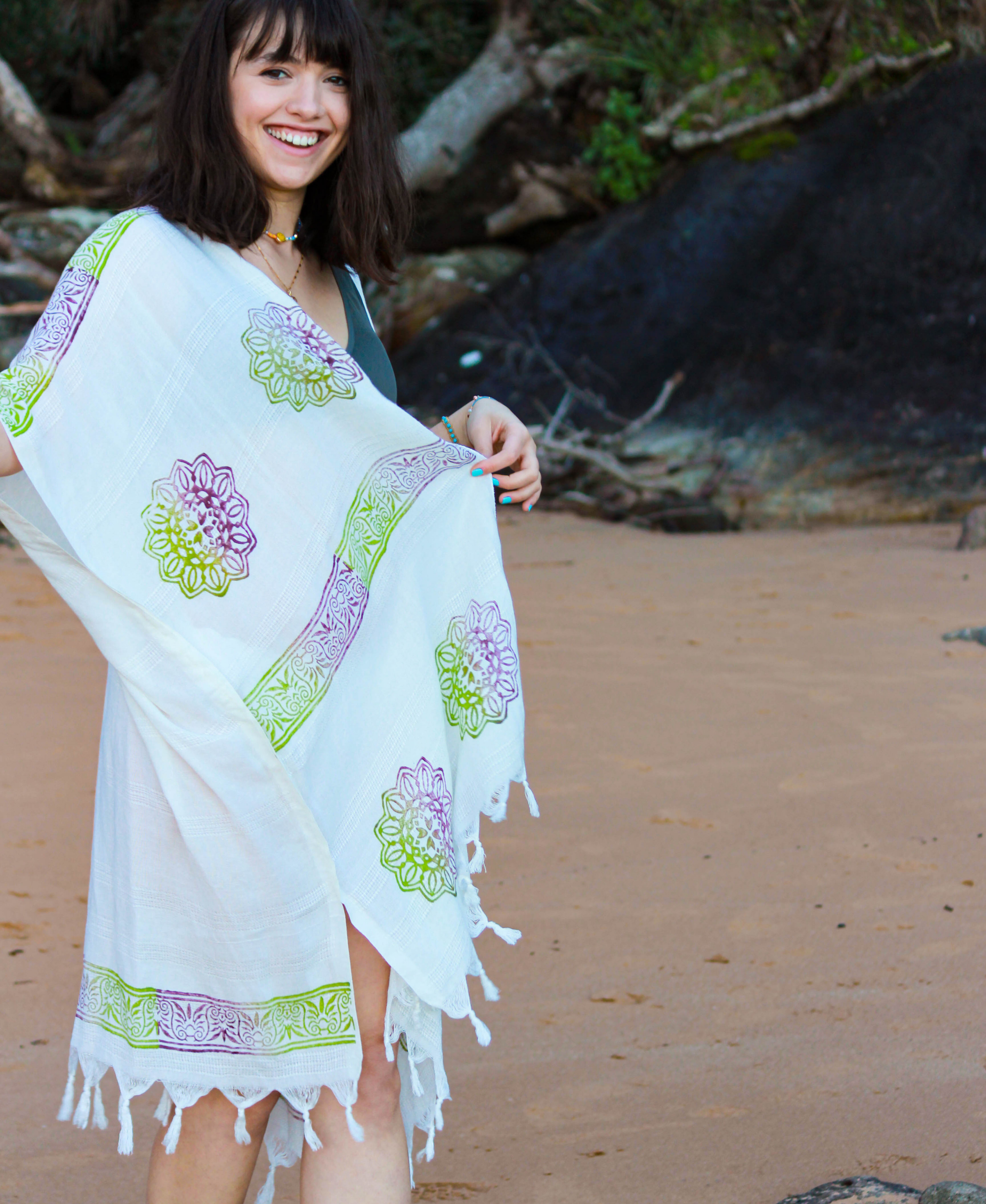 Anakiz Organic – Kimono - Mulher por atacado – Cardigan de quimono de algodão boêmio4