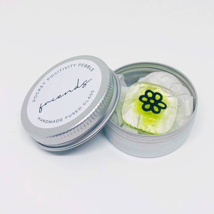 Salvia Glass - Wholesale Keepsake Coin/Token - Glass Friends pocket hug mini tin0