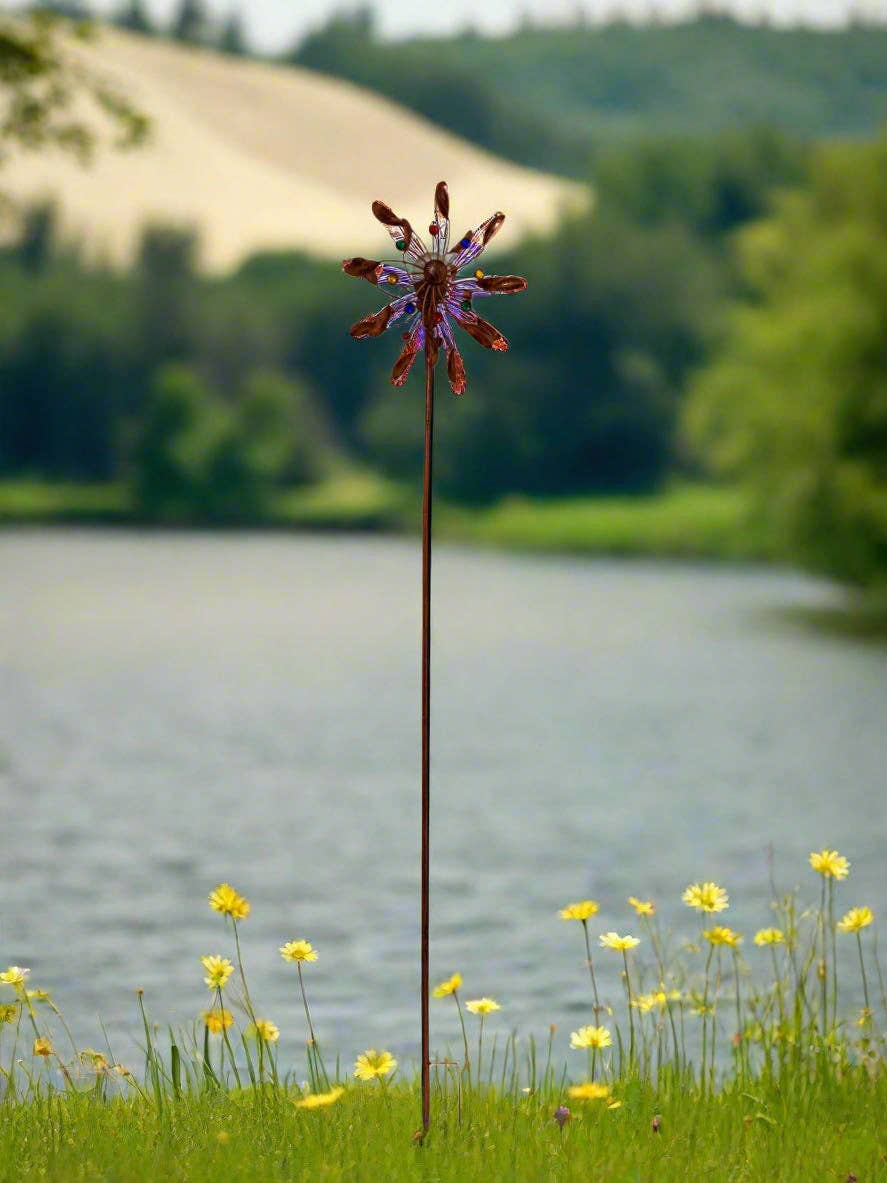 Marissa's Gifts – wholesale Wind spinner – Handmade Chelsea powder coated garden wind sculpture spinner measuring 190cm6