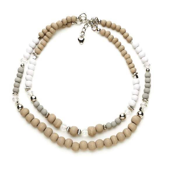 Collier en Bois à Double Rang - SOLDES pour la vente par Suzie Blue Canada