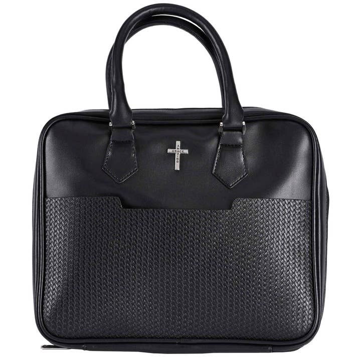 Custodia per Bibbia Colomba Bianca Amazing Grace Nero XLarge per la vendita all'ingrosso da parte di Cottage Garden