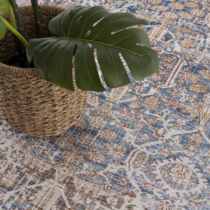 Rust Mair Traditional Washable Area Rug - Clearance for wholesale by Hauteloom