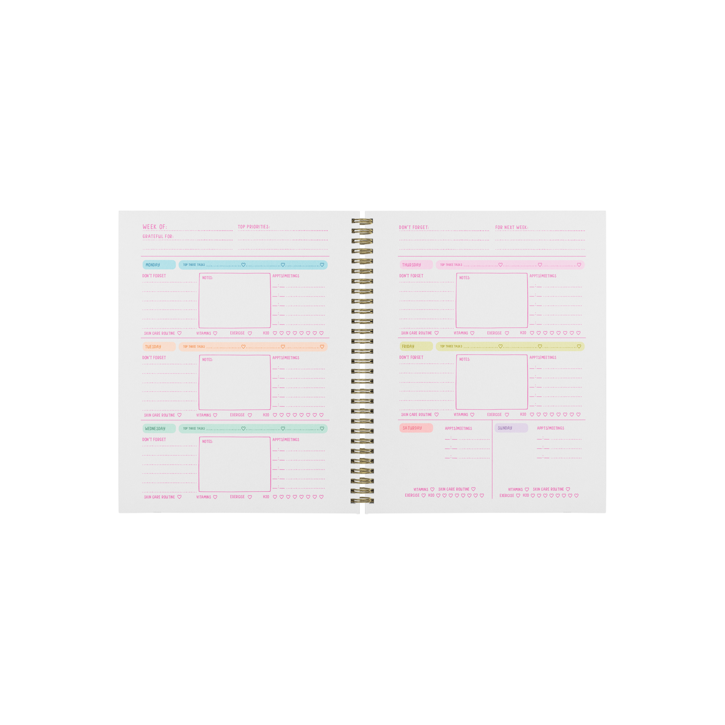 Talking Out of Turn - Wholesale Planner - Undated Perpetual Planner - Bold Checker6