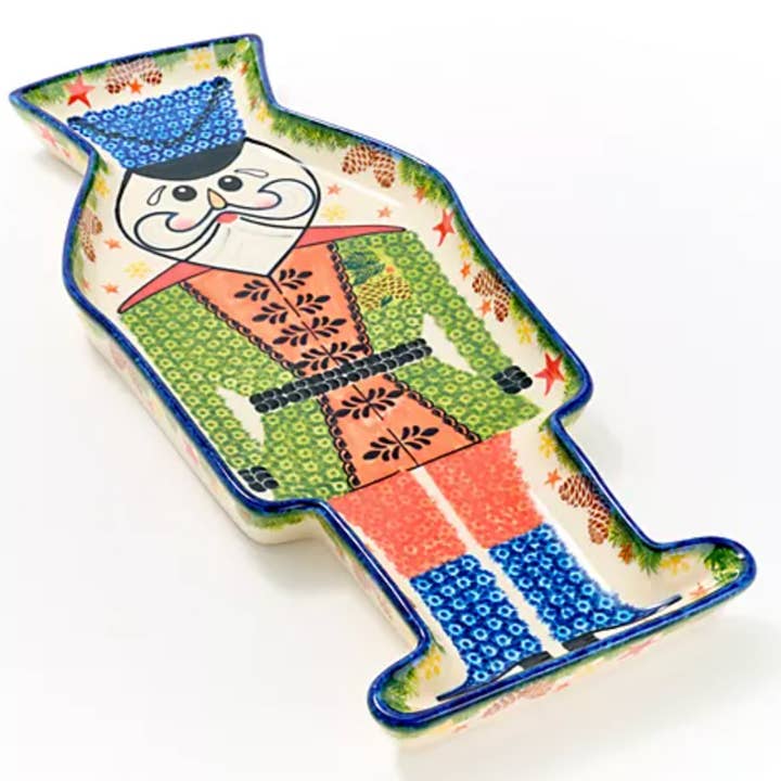 Lidia's Polish Pottery, Inc. - Wholesale Platter - Polish Pottery Nutcracker Cookie Platter1