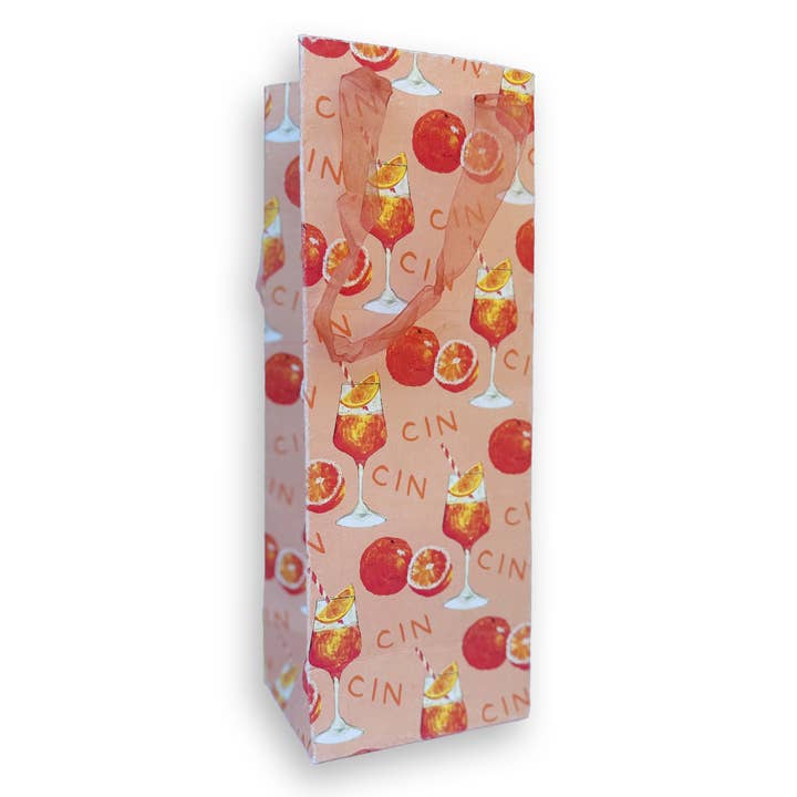 Bolsa de papel para vino Cin Cin Aperol Spritz para venta al por mayor de French Graffiti