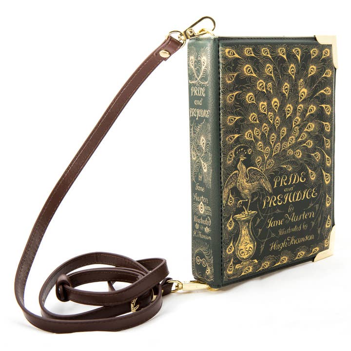 Stolthet och fördomar Grön bok Handväska Crossbody Purse för wholesale av Well Read Company